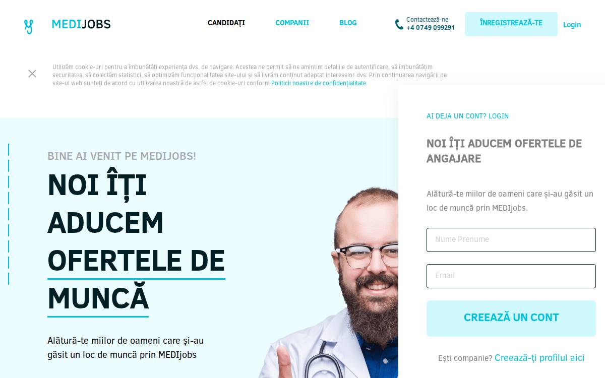 MEDIjobs website preview