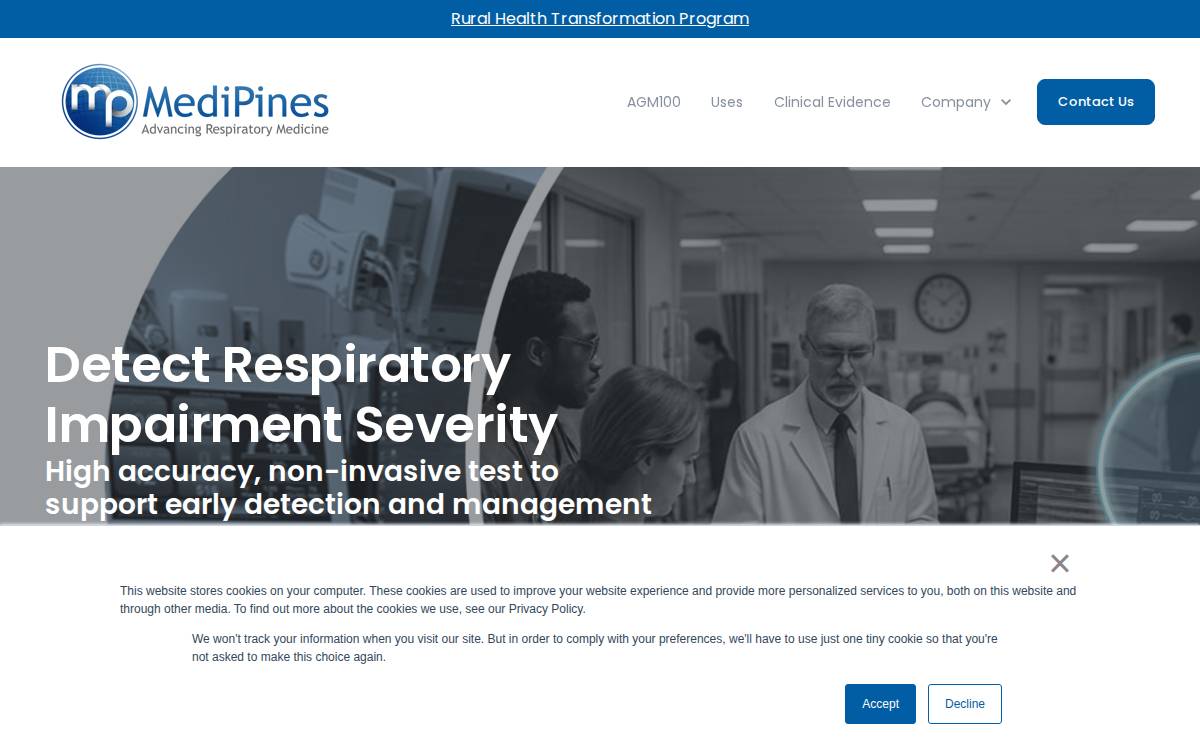 MediPines website preview