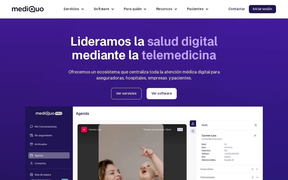MediQuo website preview