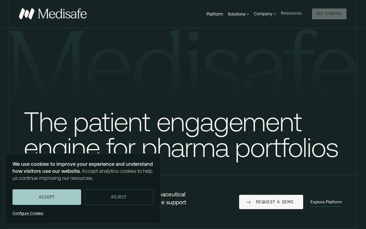 Medisafe website preview