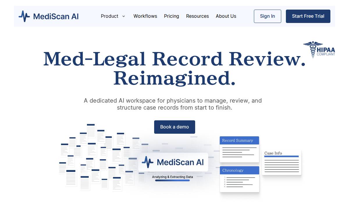 MediScan website preview