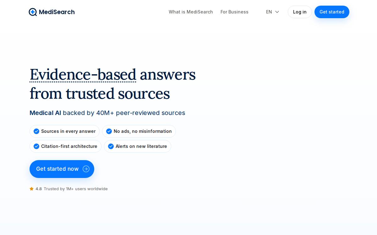 MediSearch website preview