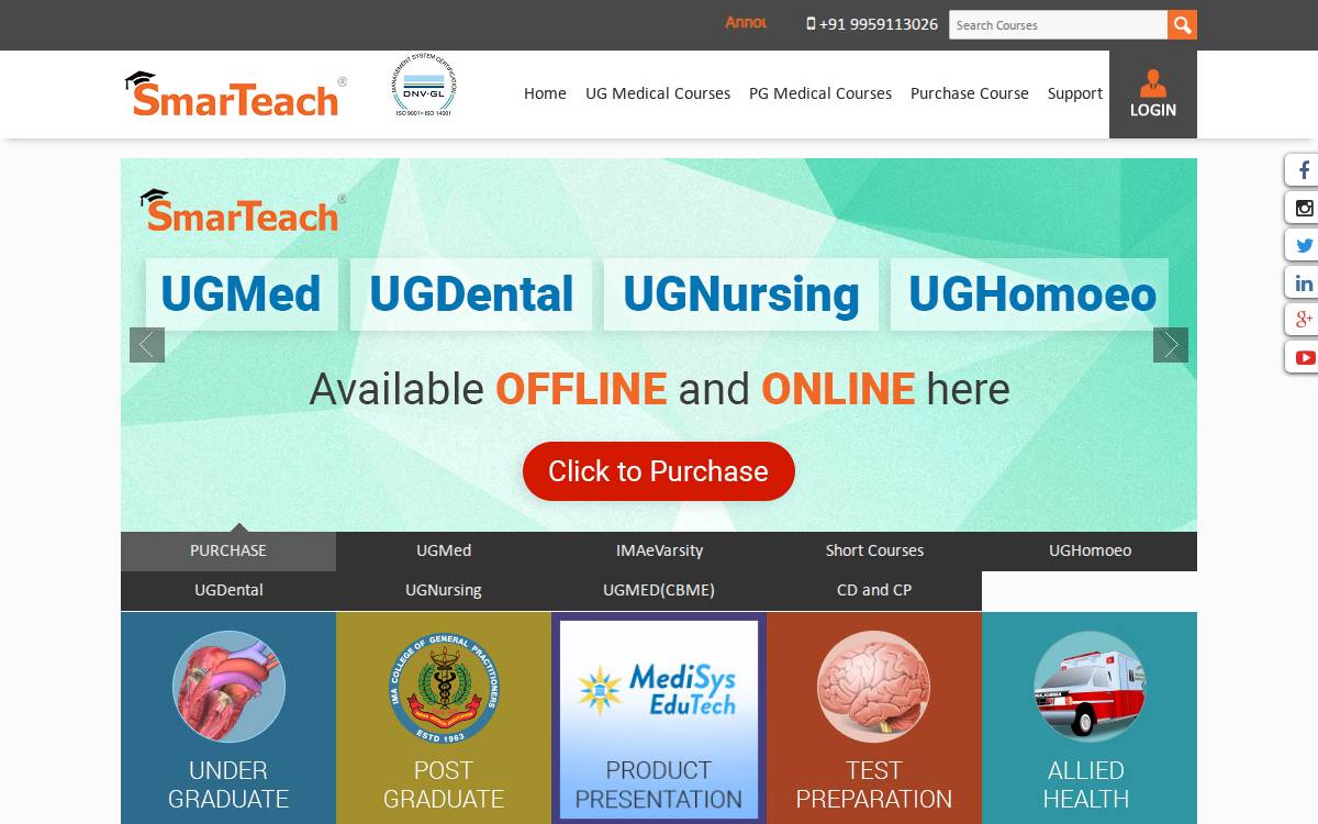 MediSys EduTech website preview