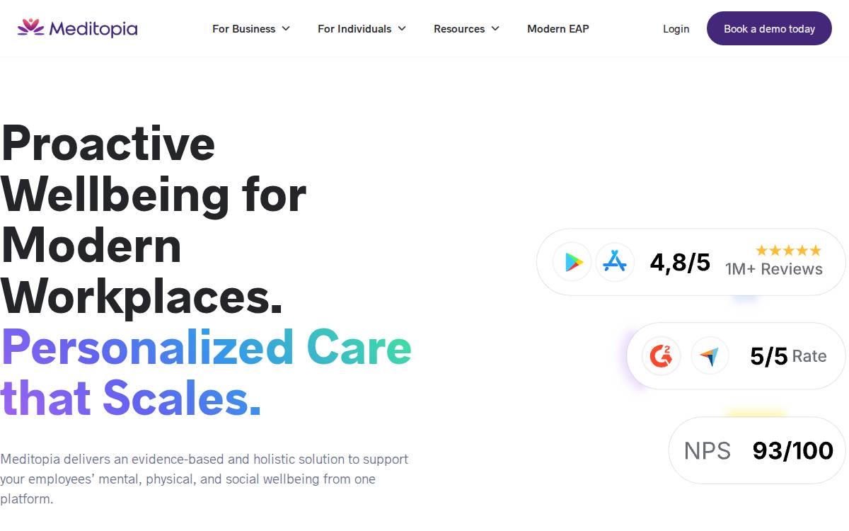 Meditopia website preview