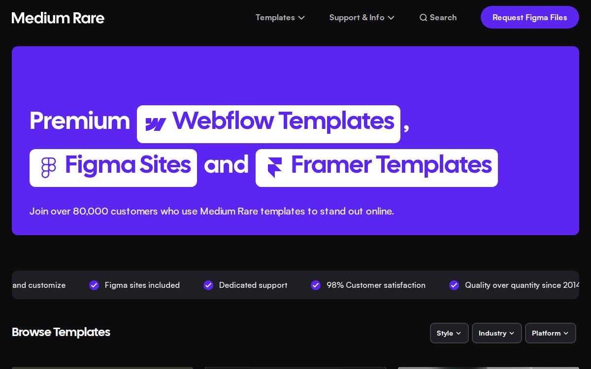 Medium Rare website preview