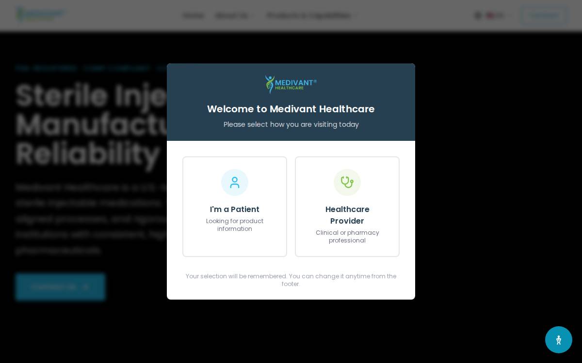 Medivant Healthcare website preview