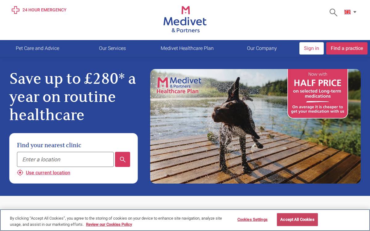 Medivet website preview