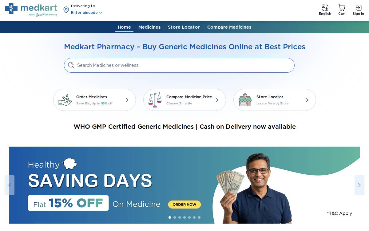 Medkart website preview