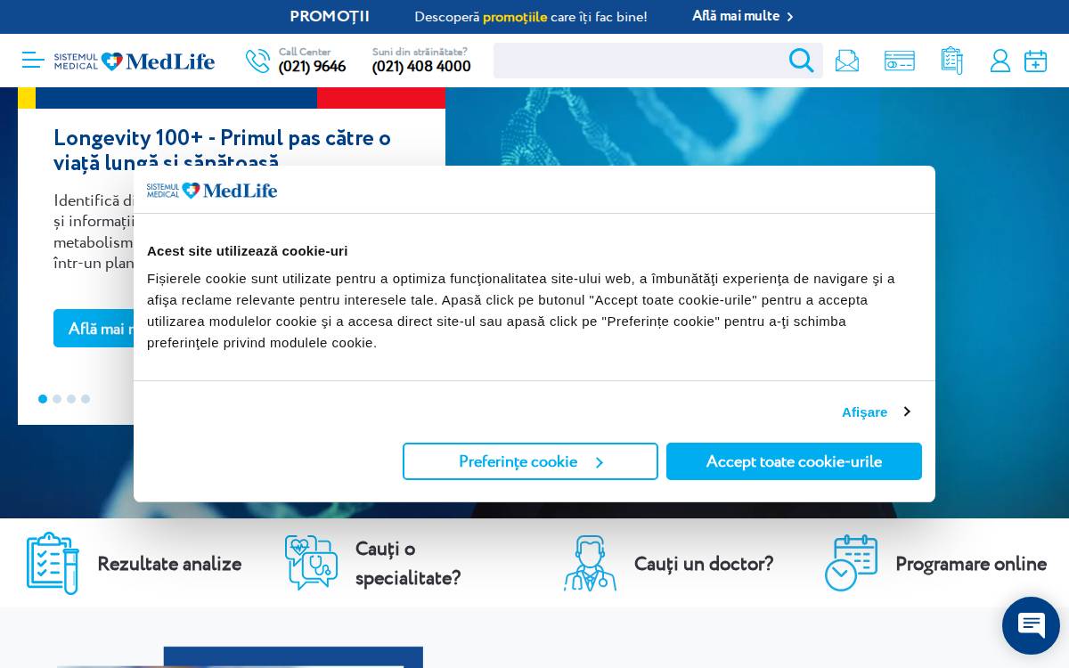 MedLife website preview