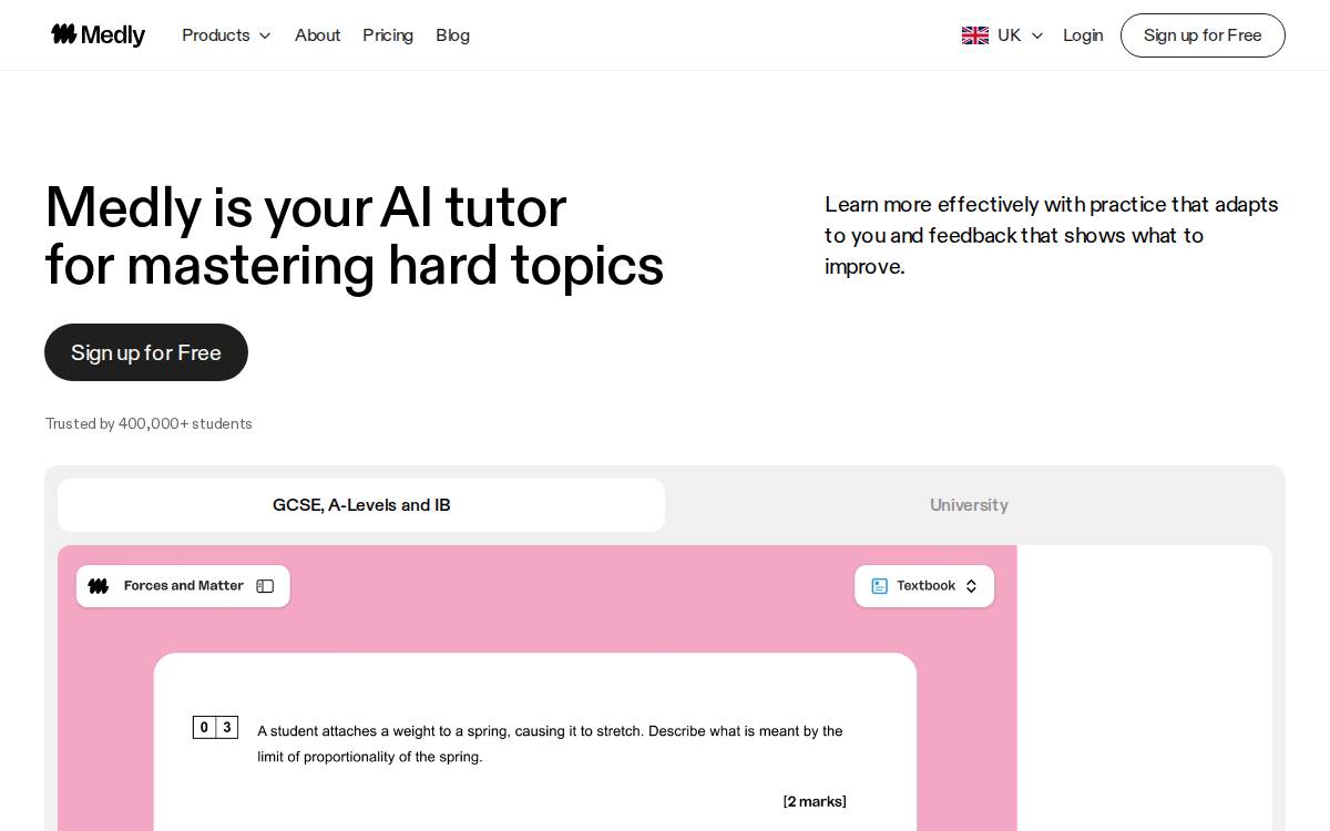 Medly AI website preview