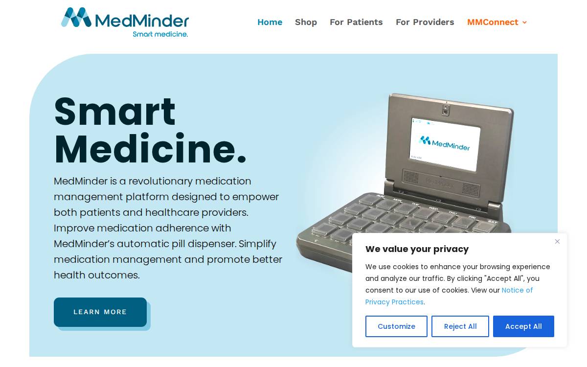 Medminder website preview