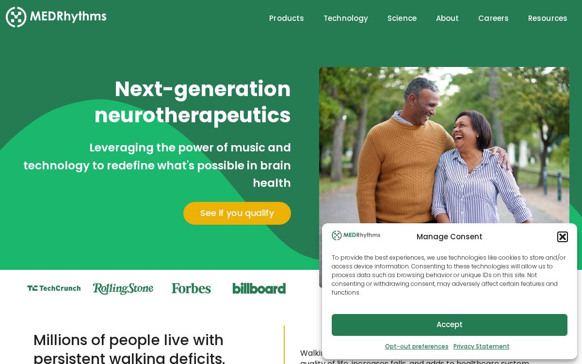 MedRhythms website preview