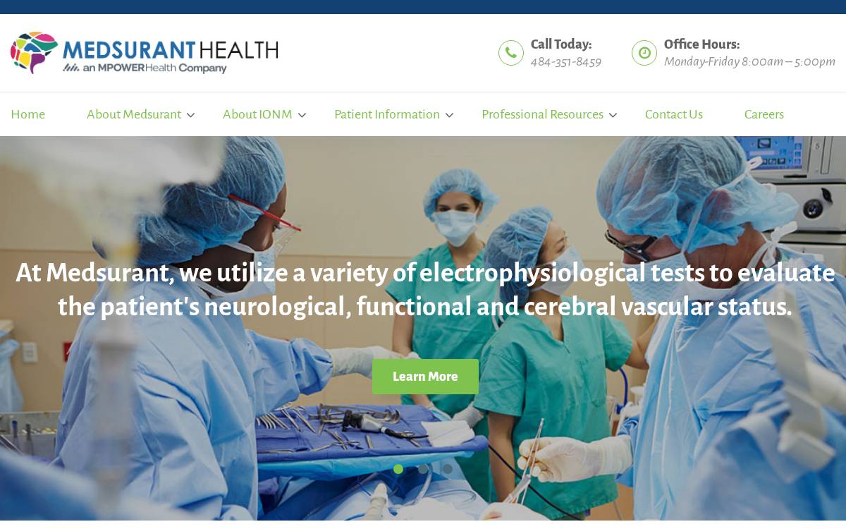 Medsurant website preview