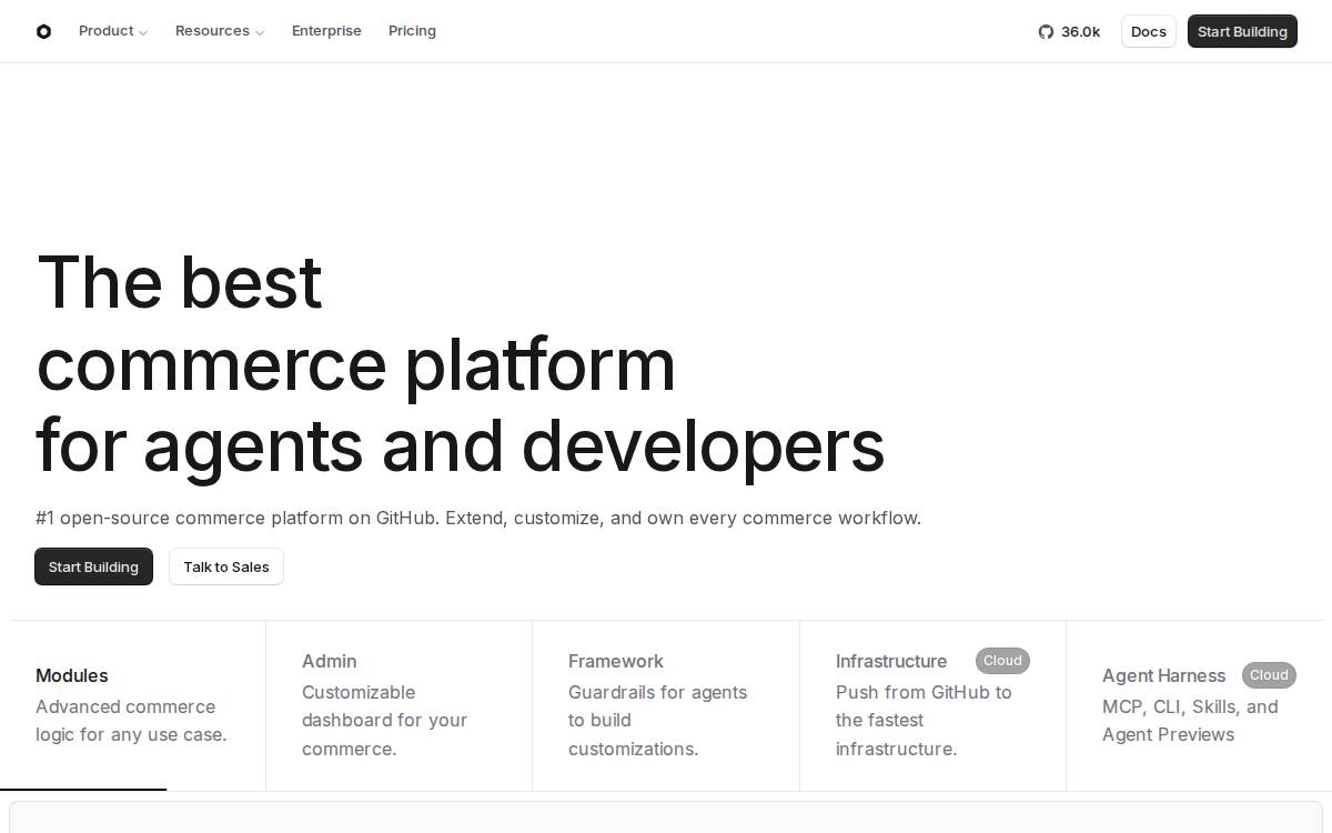 Medusajs website preview