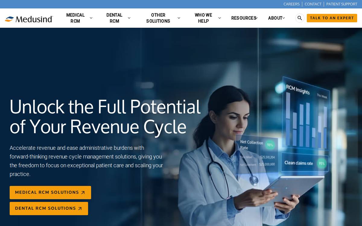 Medusind website preview