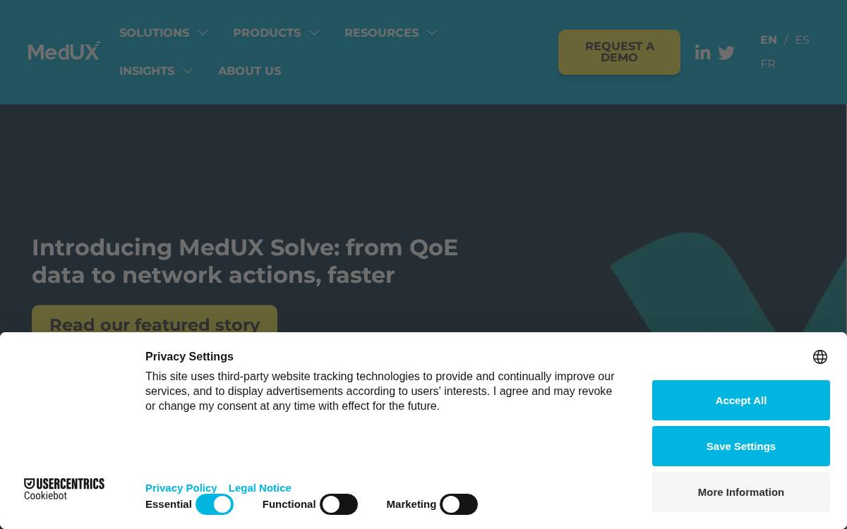 Medux website preview