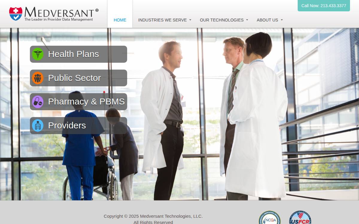 Medversant Technologies website preview