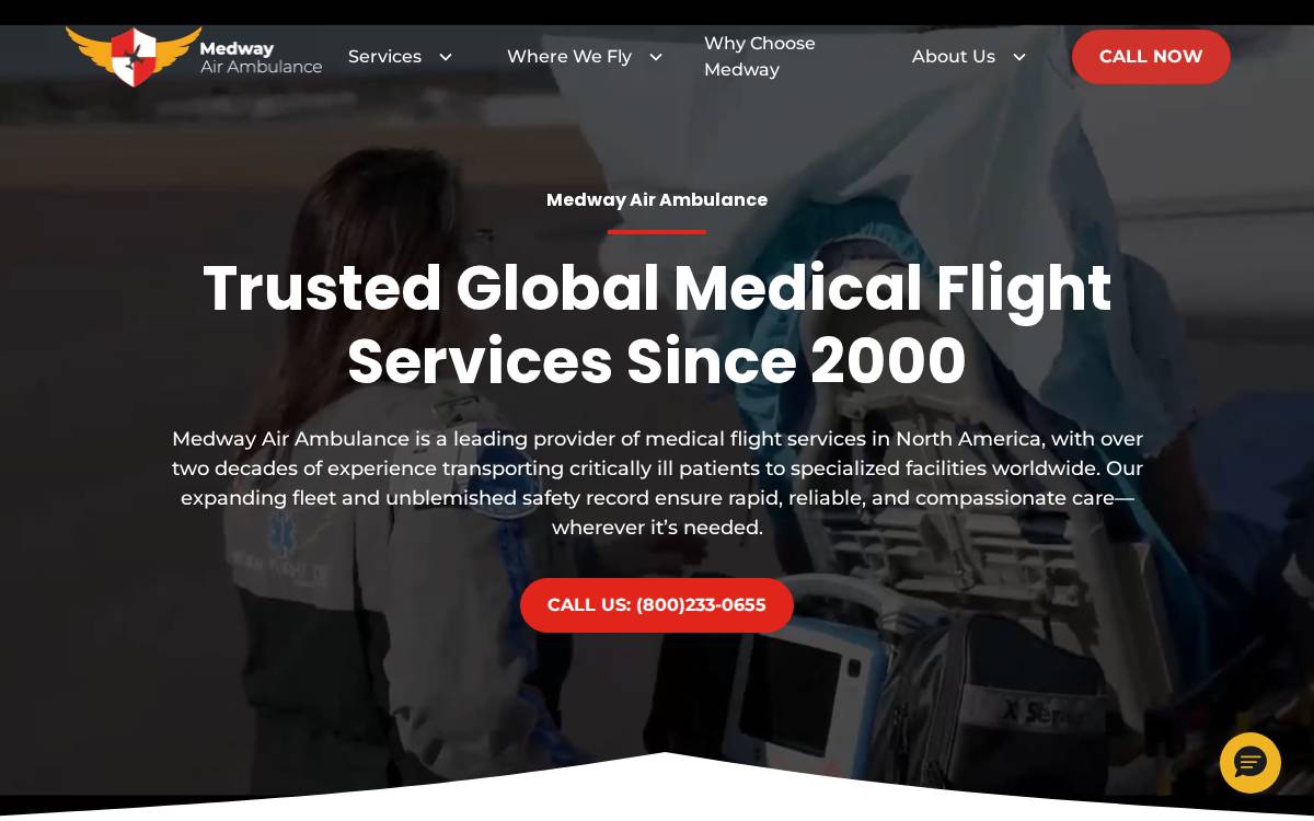 Medwayair website preview