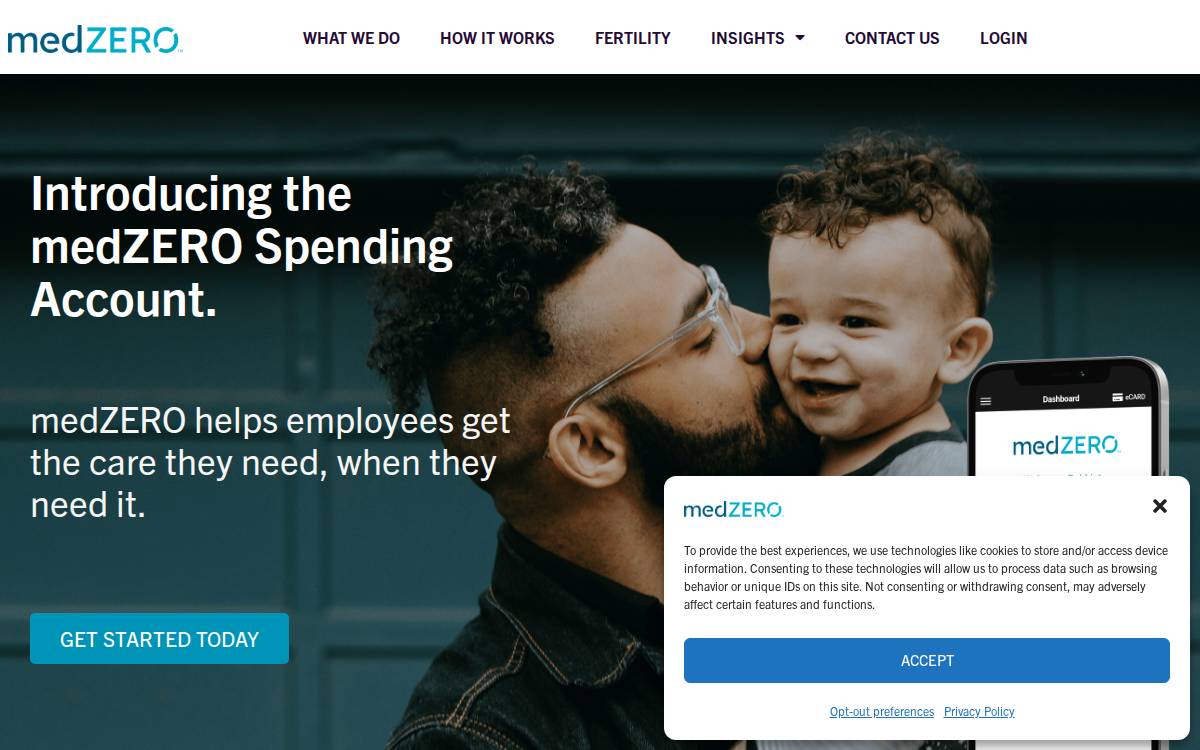 MedZero website preview