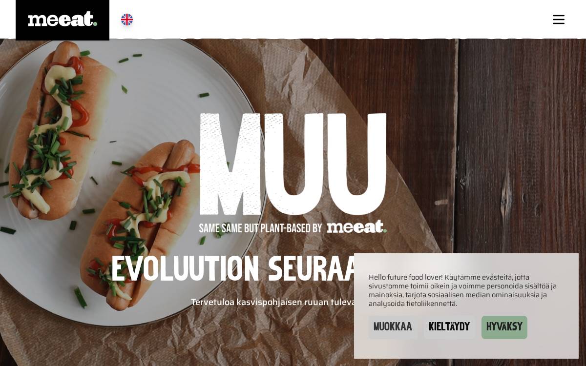 Meeat Foodtech Oy website preview
