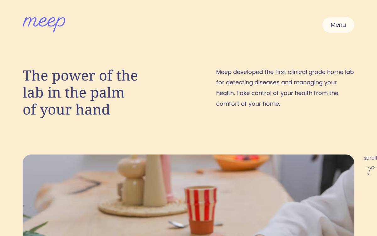 Meep website preview