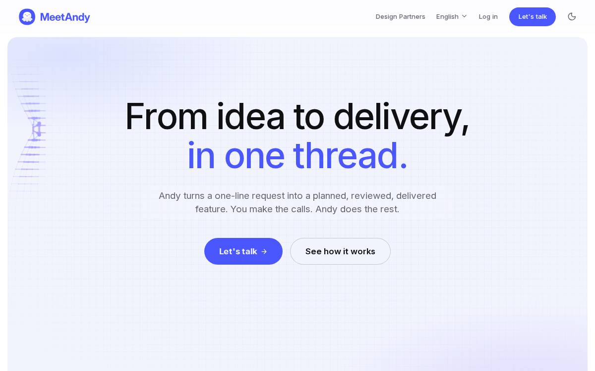 MeetAndy AI website preview