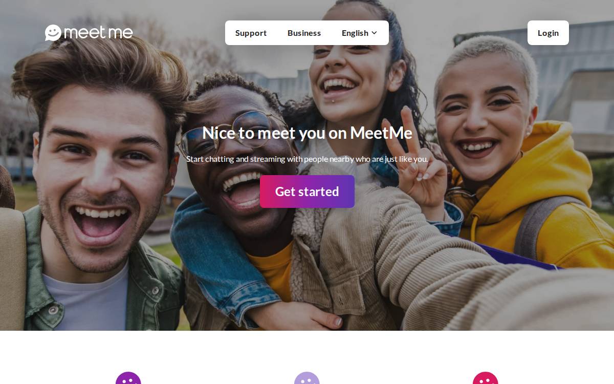 Meetme website preview