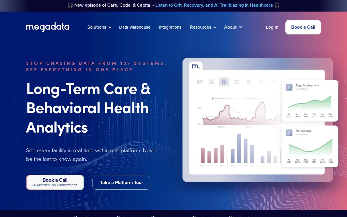 megadata website preview