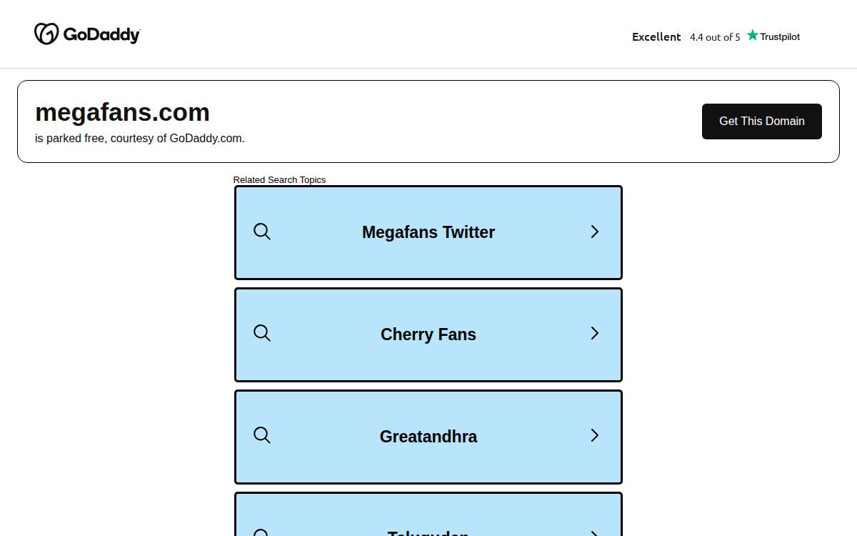 MegaFans website preview