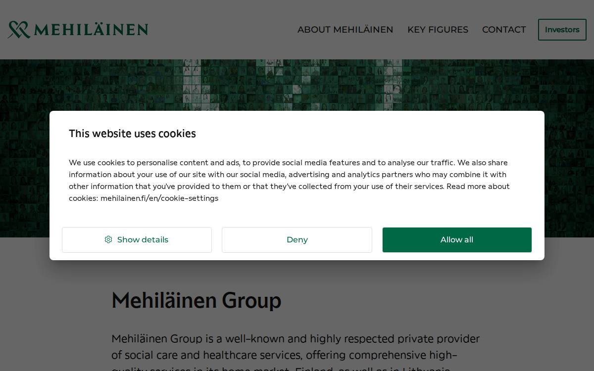 Mehiläinen website preview