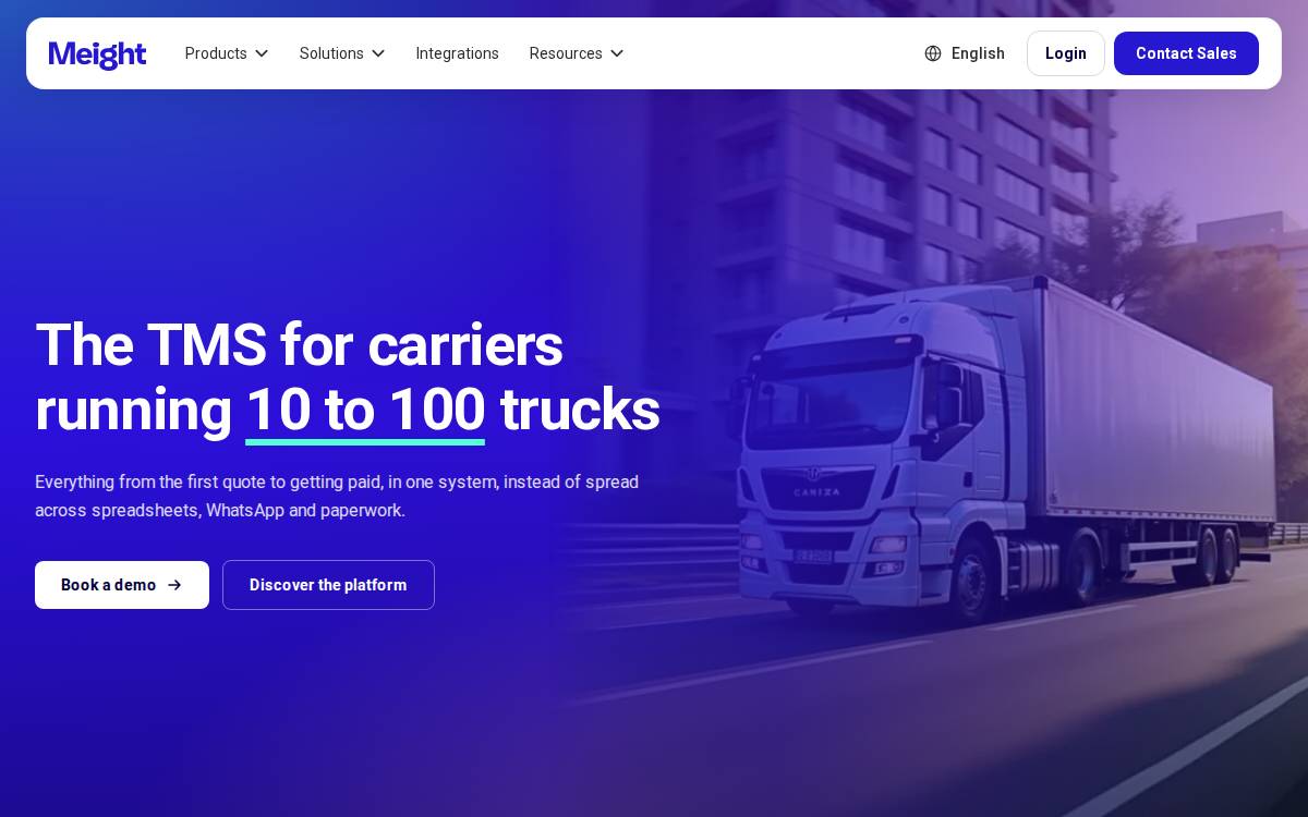 Meight website preview