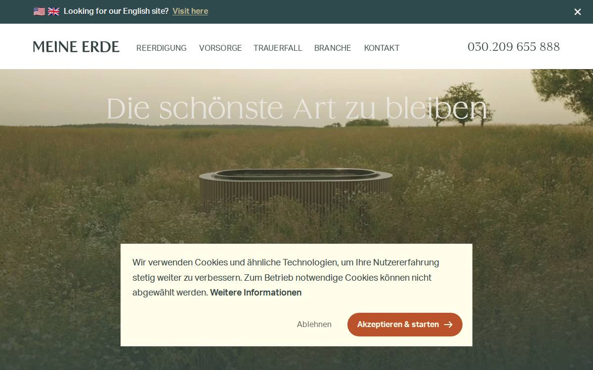 Meine Erde website preview
