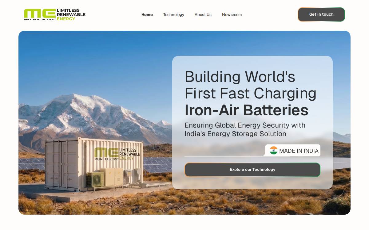 MEINE Electric website preview