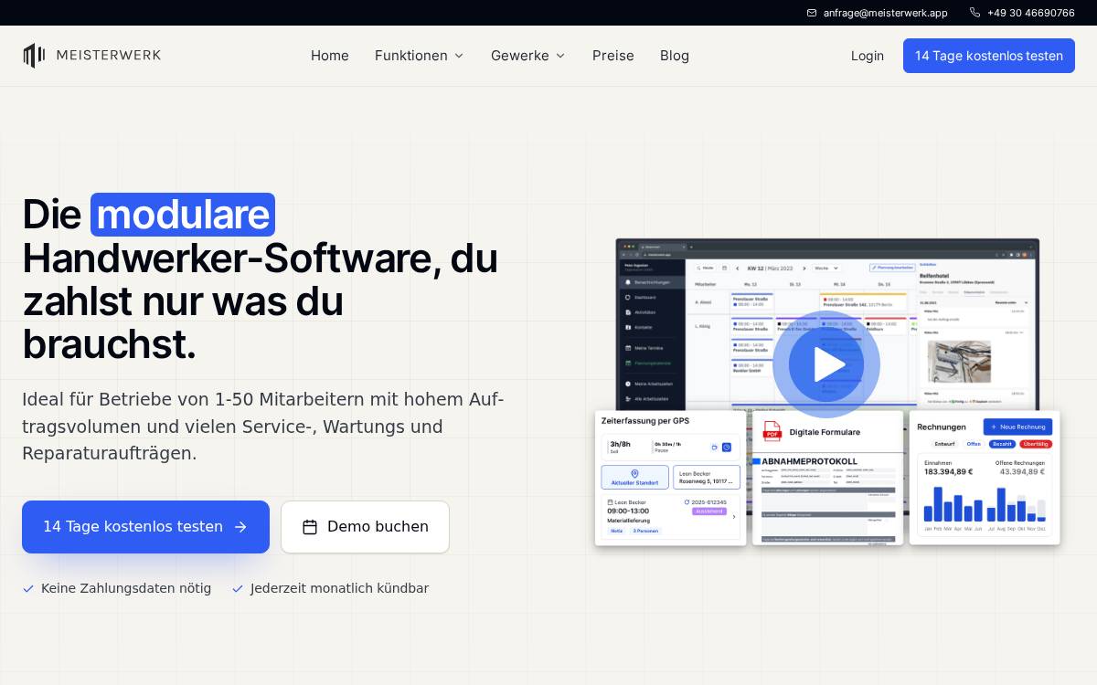 Meisterwerk website preview