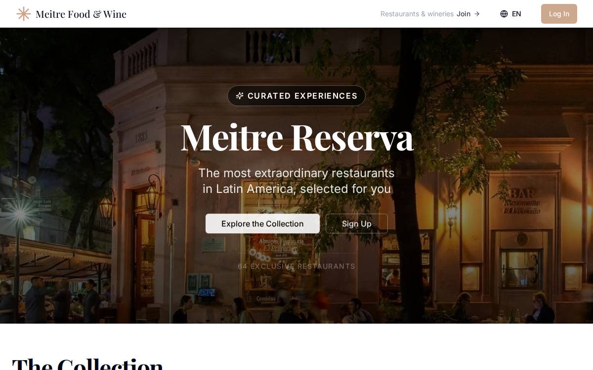 Meitre website preview