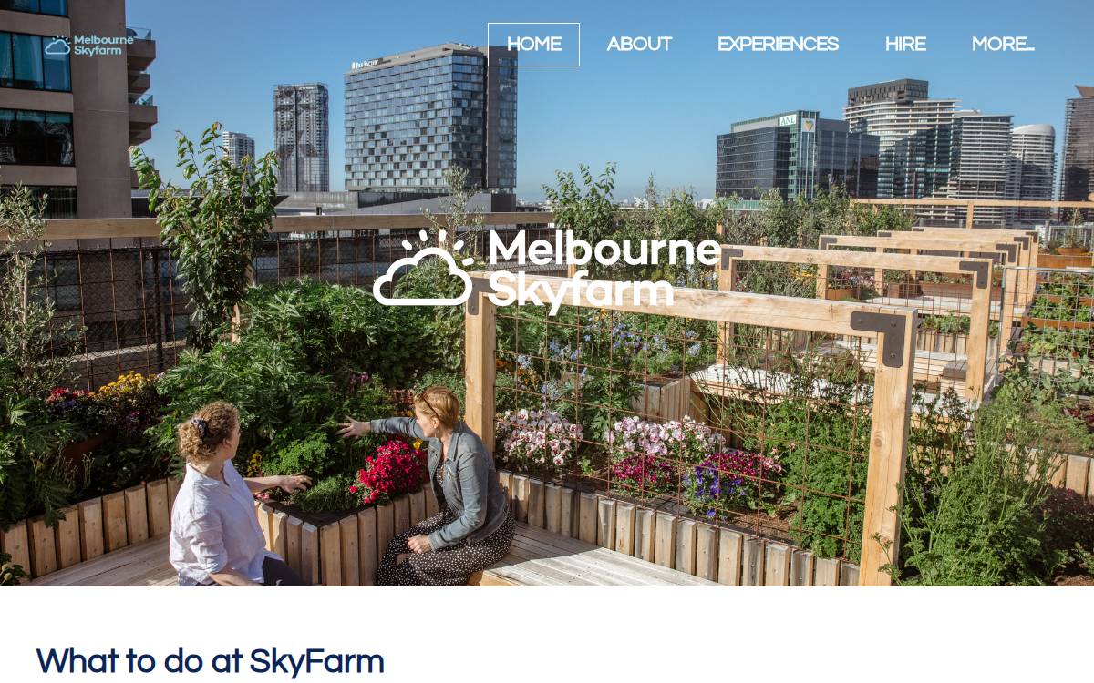 Melbourne Skyfarm website preview