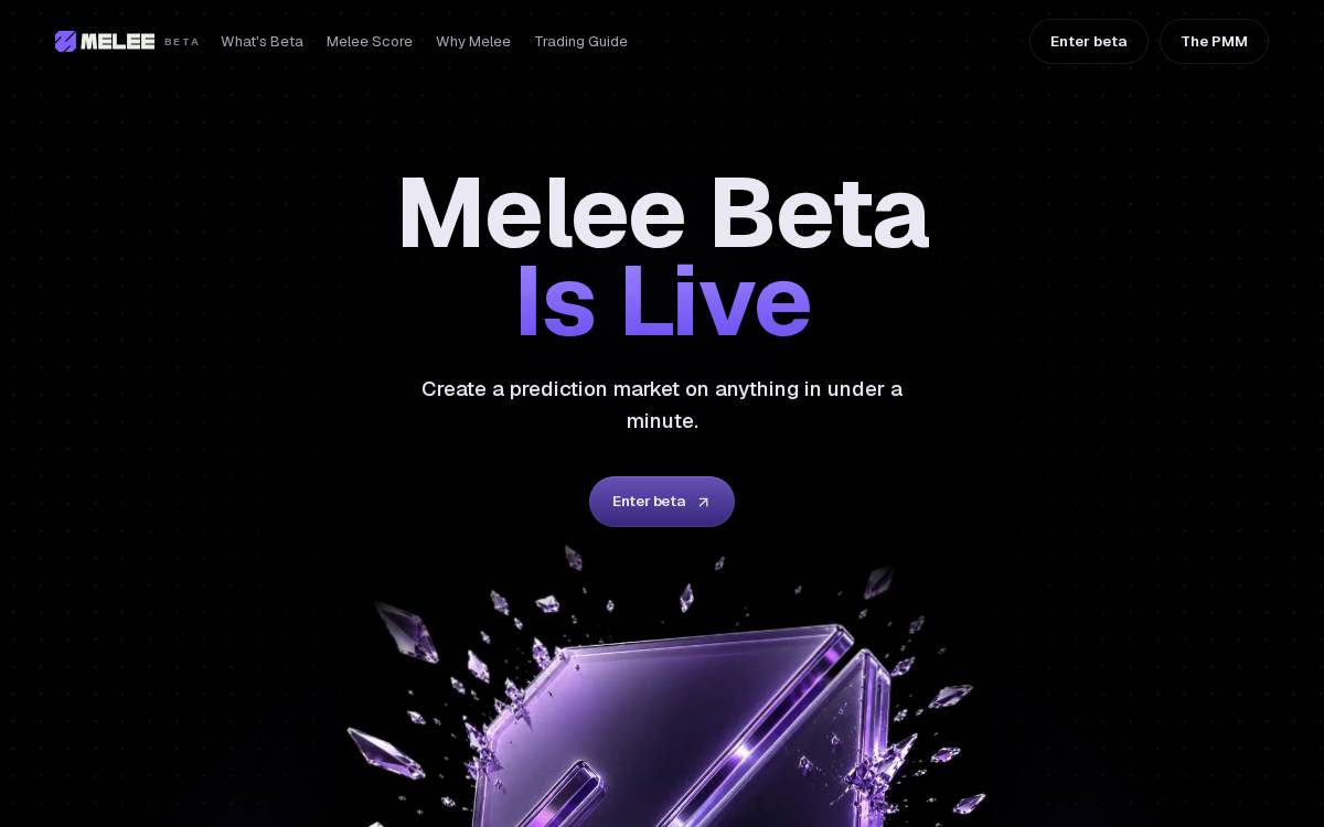 Melee website preview
