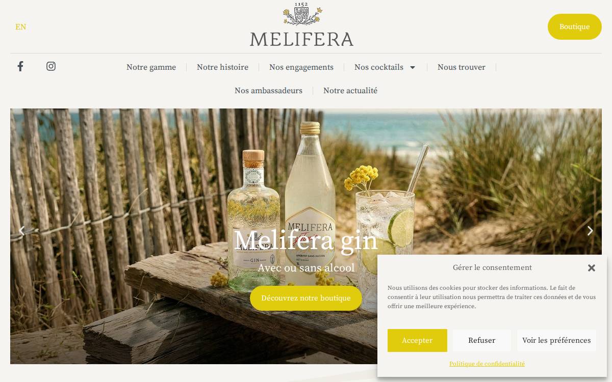 Melifera website preview