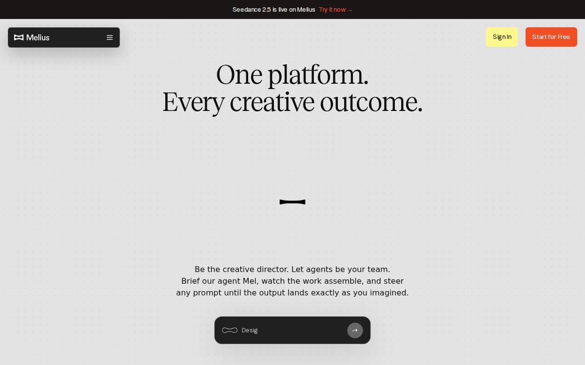 Melius website preview
