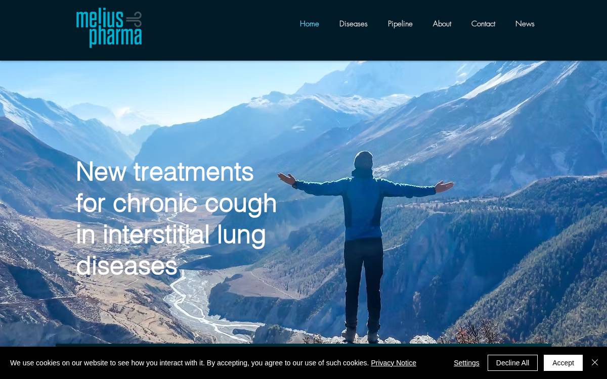 Melius Pharma website preview