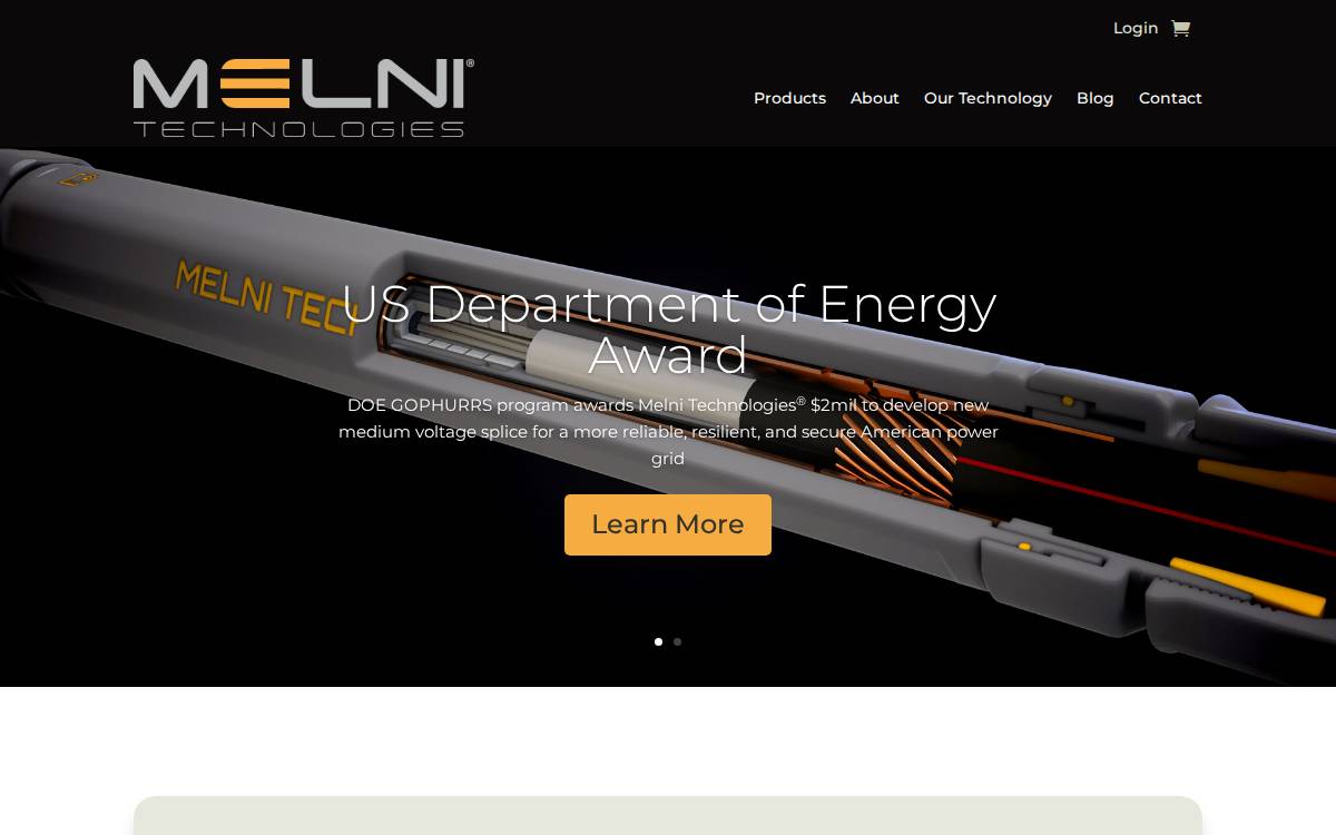 Melni website preview