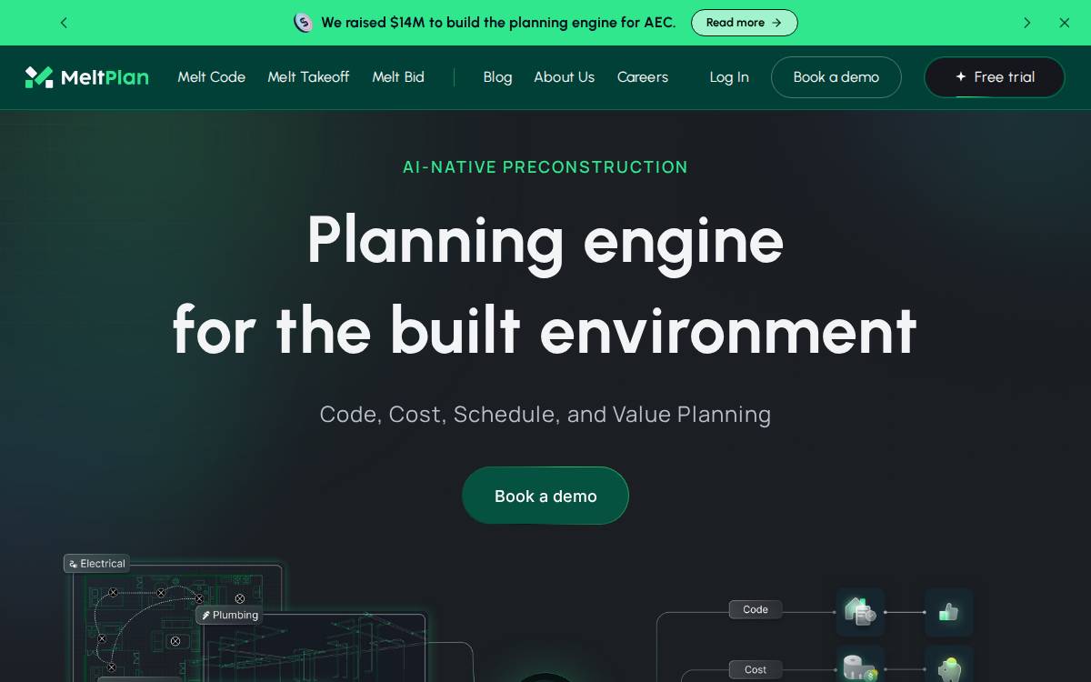 MeltPlan website preview
