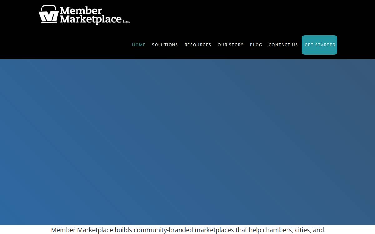 Member Marketplace website preview