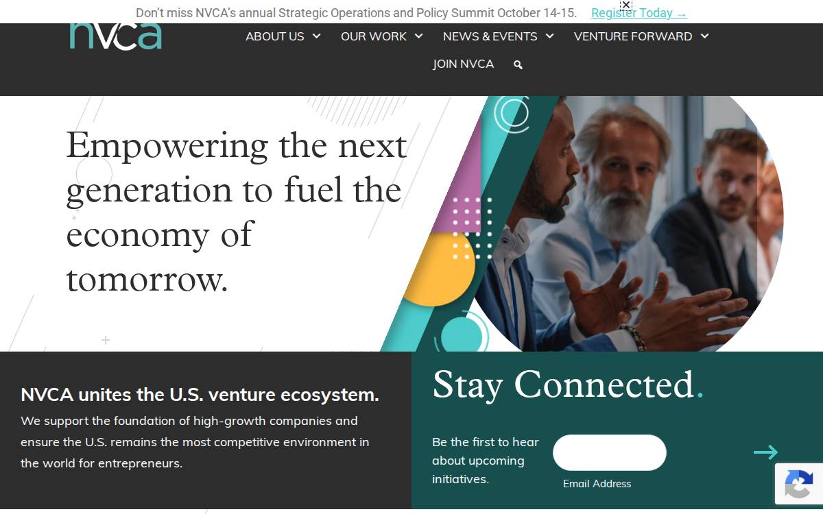 Member National Venture Capital Association website preview