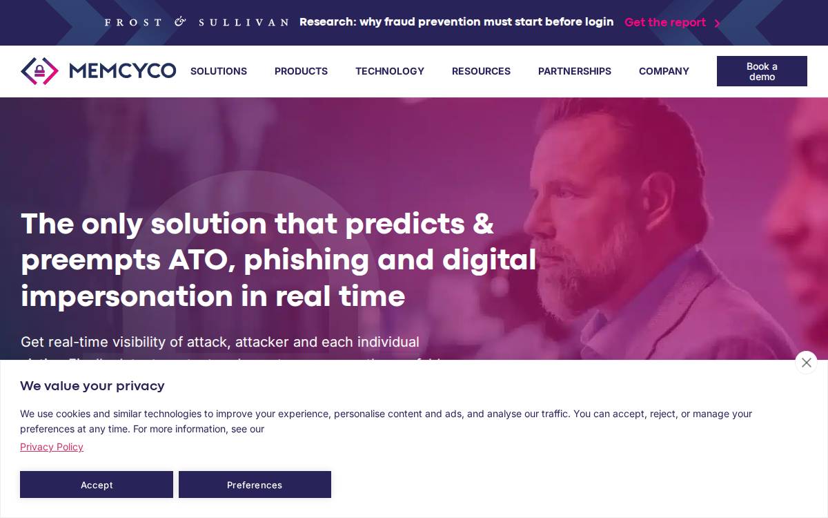 Memcyco website preview