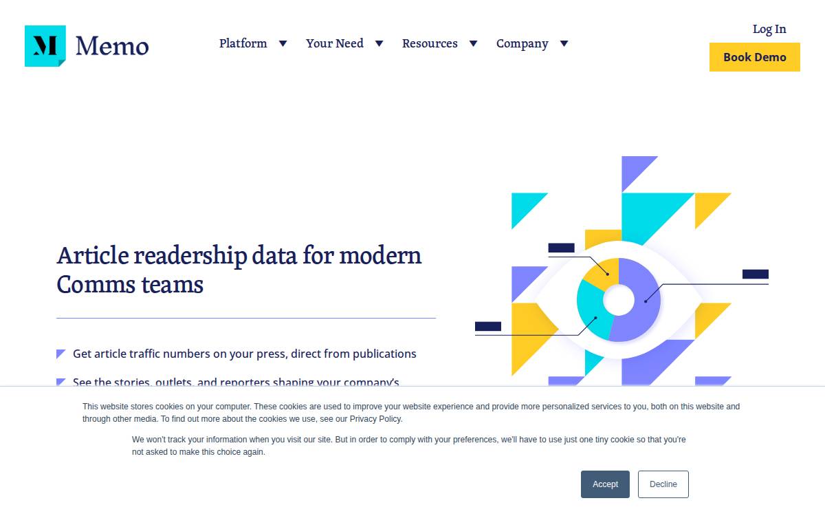 Memo website preview