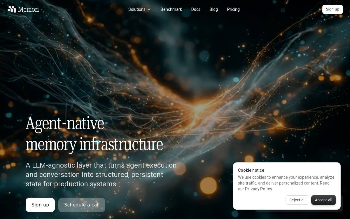 Memori Labs website preview