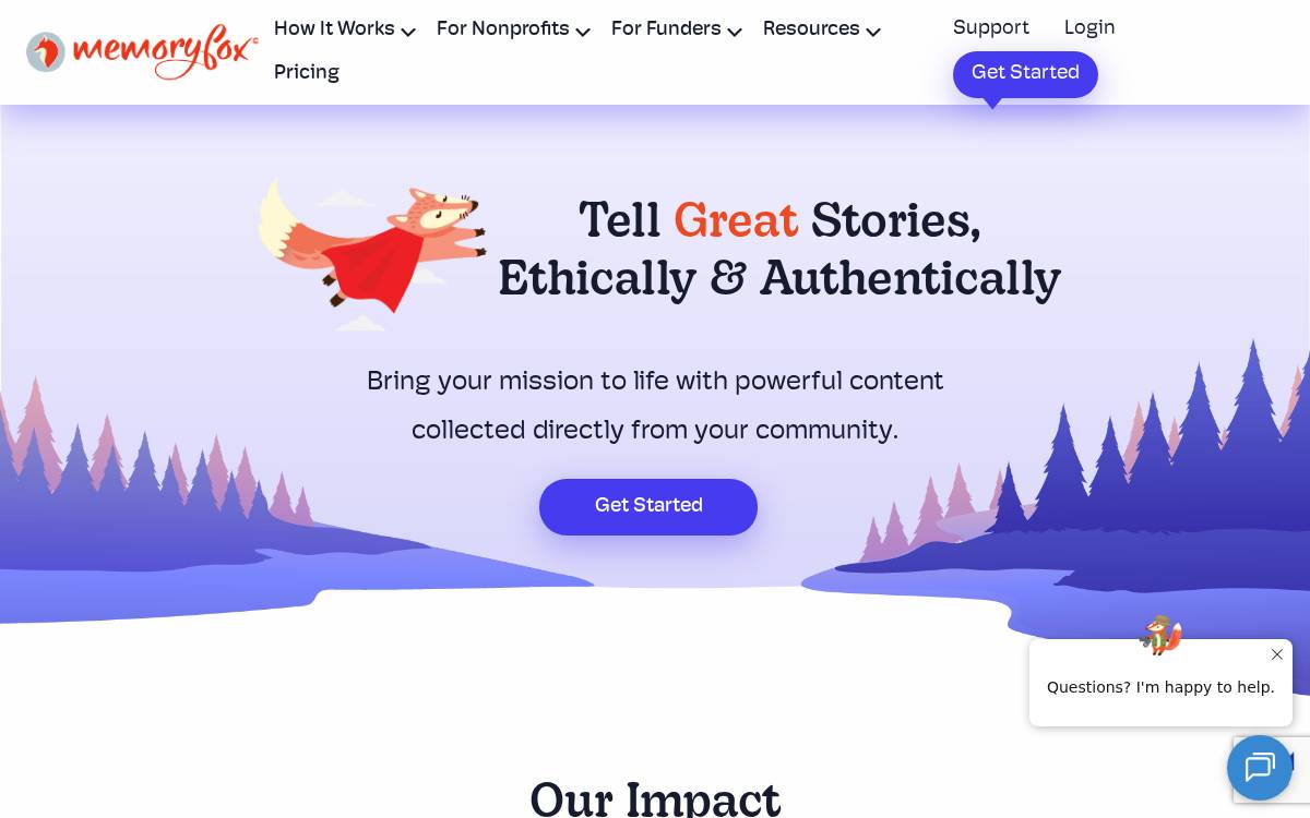 Memoryfox website preview