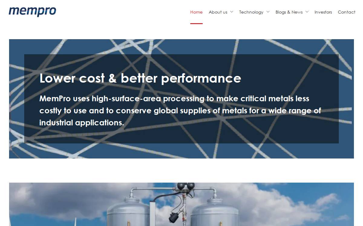 MemPro USA website preview