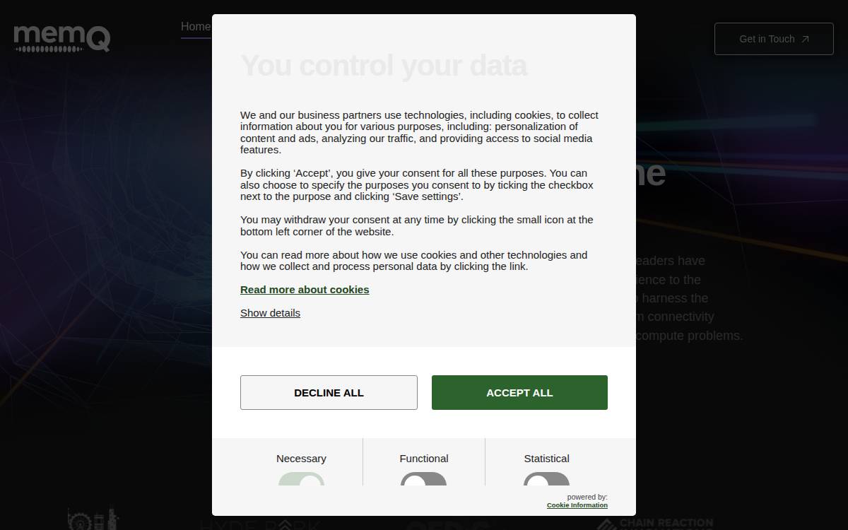Memq website preview